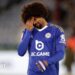 Hamza Choudhury of Leicester City reacts after the club are relegated to League One