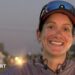 Hannah Cox running in India, the soles of her trainers, Hannah with Richard Branson, Hannah asleep in the van and a picture of Hannah's dad