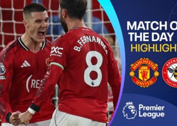 Man Utd's Benjamin Sesko and Bruno Fernandes