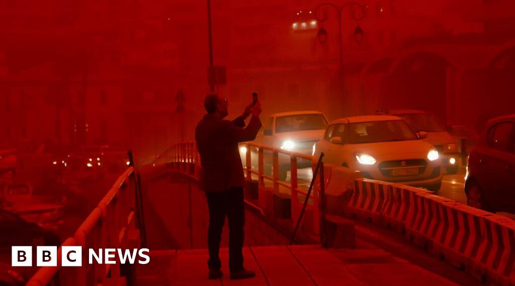 Man dies in storm as Saharan dust shrouds Crete