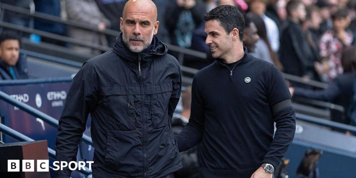 Pep Guardiola and Mikel Arteta