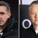 Split picture graphic of Gary Neville and Mark Goldbridge