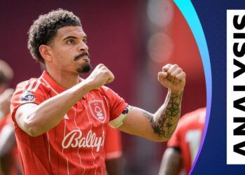 Morgan Gibbs-White of Nottingham Forest