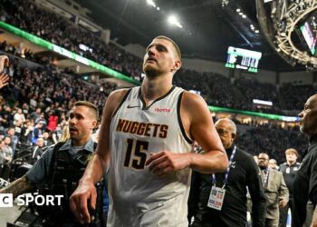 Nikola Jokic after defeat by the Minnesota Timberwolves in game four of the NBA Western Conference play-offs