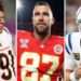 A split picture of Trey Hendrickson, Travis Kelce and Daniel Jones
