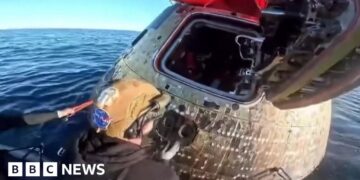 New video shows moment Orion capsule is opened at sea