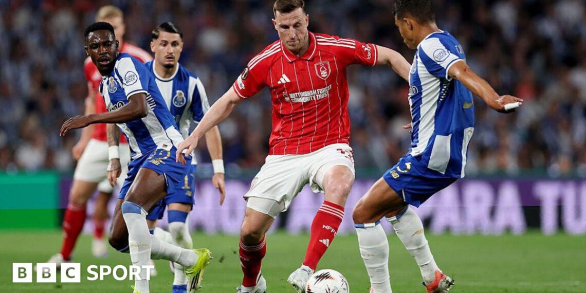 Chris Wood against Porto