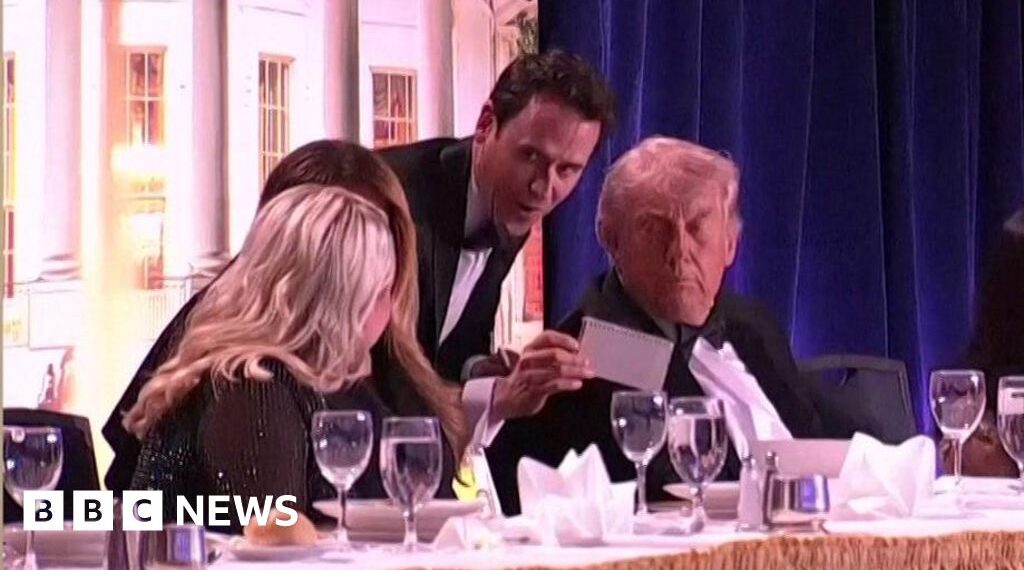 Performer describes locking eyes with Trump as they ducked for cover during shooting