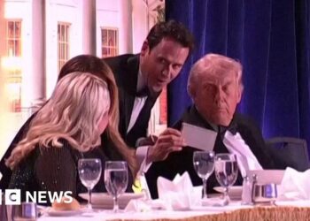 Performer describes locking eyes with Trump as they ducked for cover during shooting