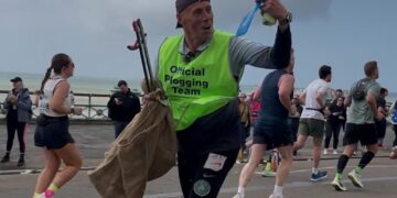 Plogging the Brighton Marathon
