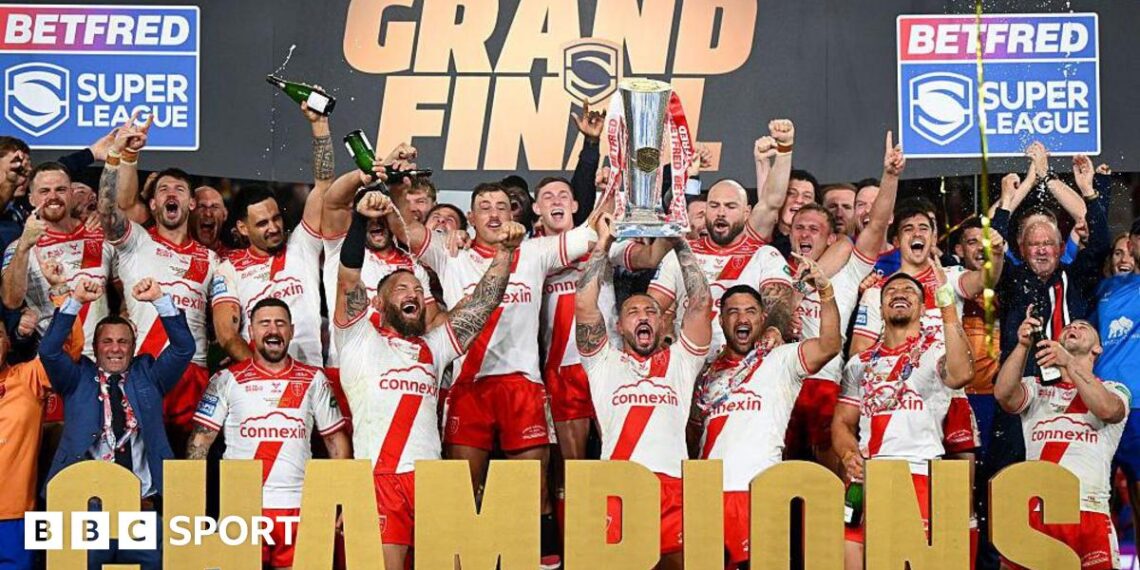 Hull KR celebrate winning the 2025 Grand Final