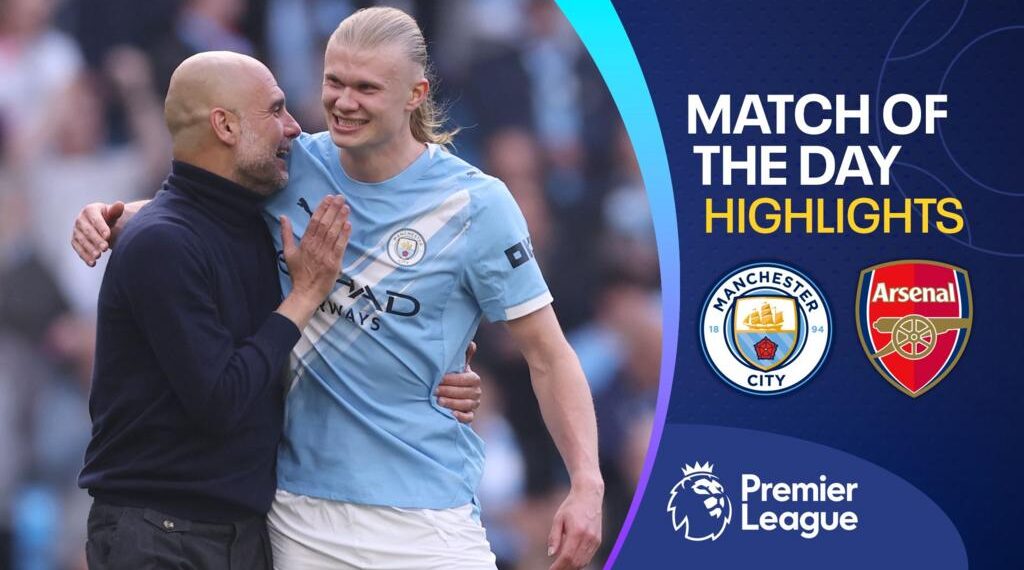 Pep Guardiola and Erling Haaland