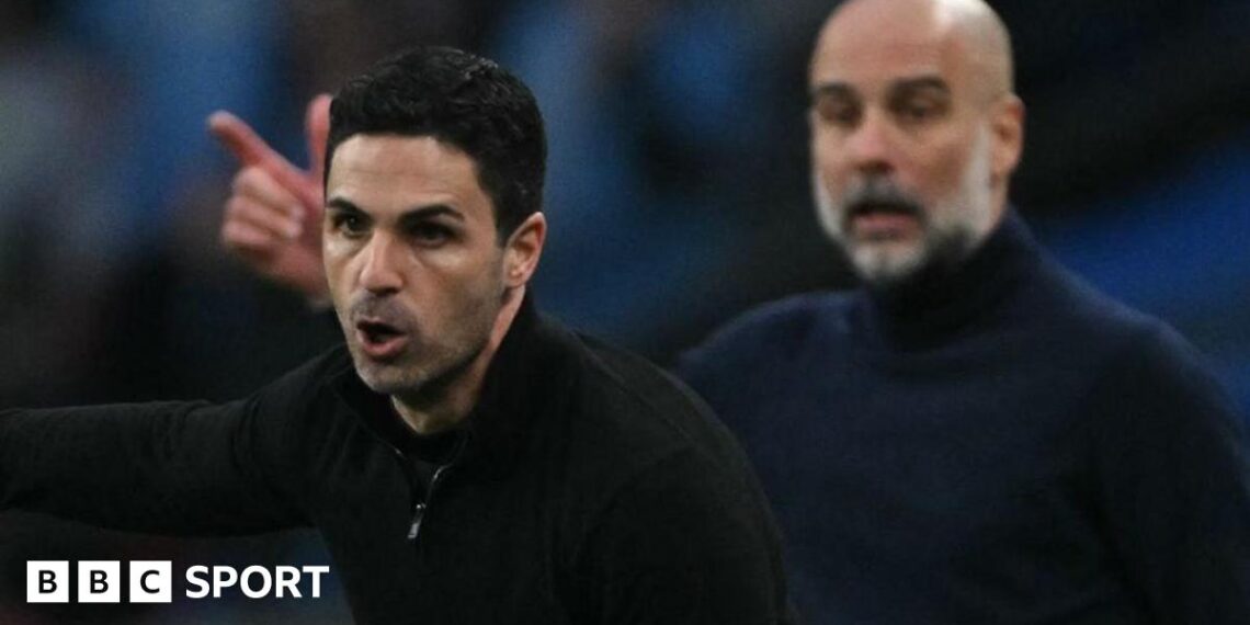 Pep Guardiola and Mikel Arteta