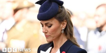 Princess Catherine pays tribute to war dead of Australia and New Zealand