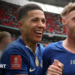 Crystal Palace players celebrate lifting the FA Cup