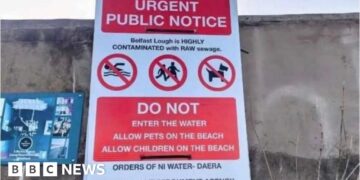 Raw sewage posters at lough not official, says minister