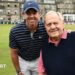 Jack Nicklaus and Rory McIlroy chat at the Memorial Tournament in 2023