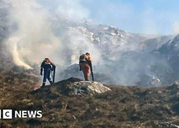 Series of wildfires across Scotland during 'extreme' alert