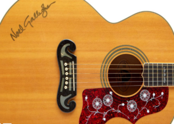 Signed Oasis 'Wonderwall' guitar up for auction