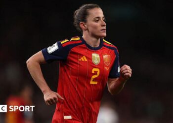 Ona Batlle in action for Spain against England at Wembley