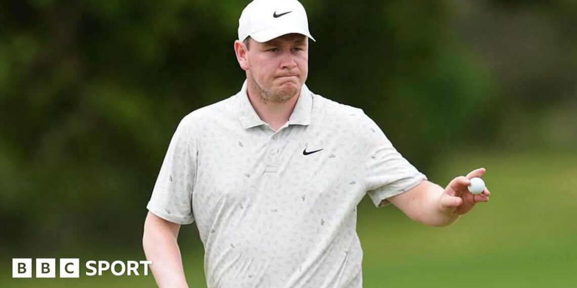 Robert MacIntyre acknowledges a shot during his second round at the Texas Open