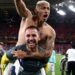 Alfie Whiteman celebrates with Richarlison on his back
