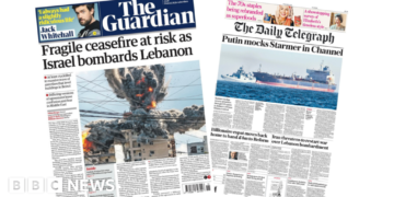 The Papers: 'Fragile ceasefire at risk' and 'Putin mocks Starmer'