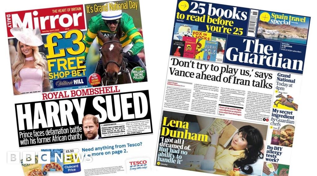 The Papers: 'Harry sued' and Vance warns Iran 'don't try to play us'