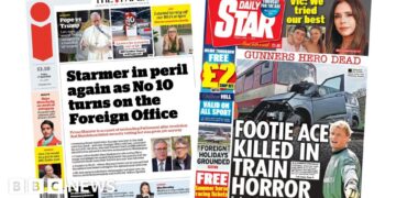The Papers: 'Starmer in peril' and 'Gunners hero dead'