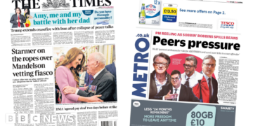 The Papers: 'Starmer on the ropes' and 'Sobbin' Robbins spills the beans'