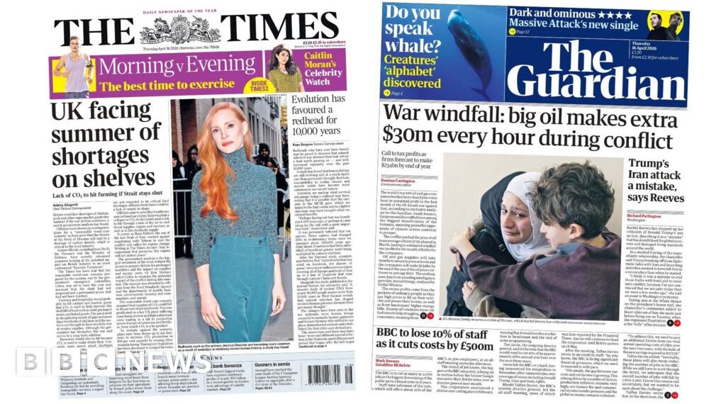 The Papers: 'Summer of shortages' and 'War windfall'