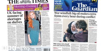 The Papers: 'Summer of shortages' and 'War windfall'