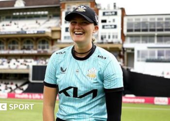 Tilly Corteen-Coleman playing for Surrey