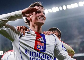 Tyler Morton in action for Lyon