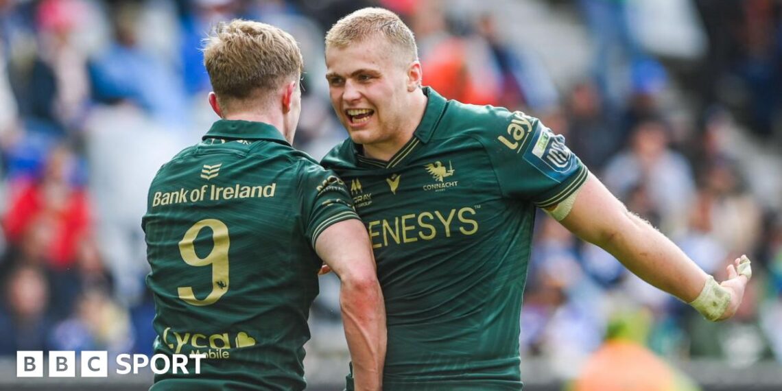 Ben Murphy and Hugh Gavin celebrate
