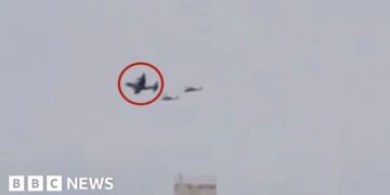 Video appears to show a US plane and helicopters over southern Iran
