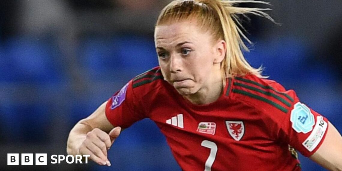 Ceri Holland attacks for Wales
