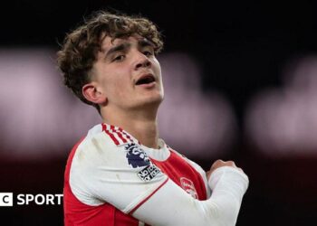 Max Dowman in action for Arsenal