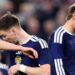 Scotland's Kieran Tierney and Scott McTominay look dejected