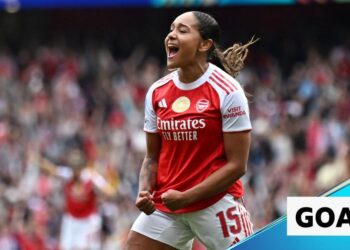 Arsenal's Olivia Smith celebrates