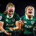 Erin King speaks to her team-mates