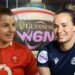 Rival captains Kate Williams of Wales and Scotland's Rachel Malcolm