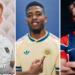 A graphic of Premier League players from every team in the division in 2025-26 season, with the Premier League trophy in front of them.