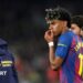 Lamine Yamal of FC Barcelona scores the team's first goal from penalty spot during the LaLiga match between FC Barcelona and RC Celta de Vigo at Spotify Camp Nou on April 22, 2026 in Barcelona, Spain.