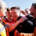 York boss Stuart Maynard is mobbed by supporters at full-time