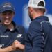 Matt Fitzpatrick and his brother Alex Fitzpatrick share a fist bump at the Zurich Classic of New Orleans