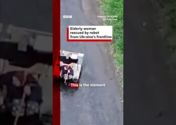Robot rescues elderly woman from Ukraine’s frontline. #Ukraine #Drone #BBCNews