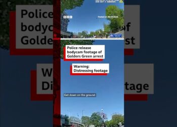 Police release bodycam footage of Golders Green arrest. #BBCNews