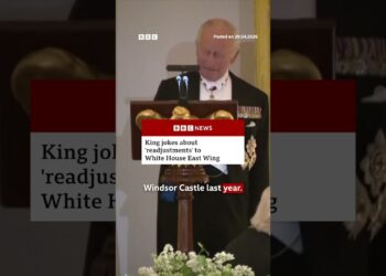King Charles jokes about ‘readjustments’ to White House East Wing. #BBCNews