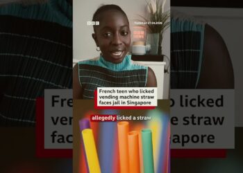 French teen who licked vending machine straw faces jail in Singapore. #Singapore #BBCNews